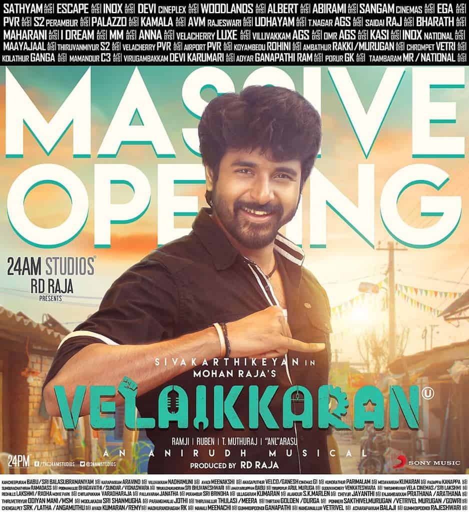 velaikkaran box office opening