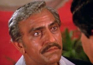 Amrish Puri as a villain in the movie